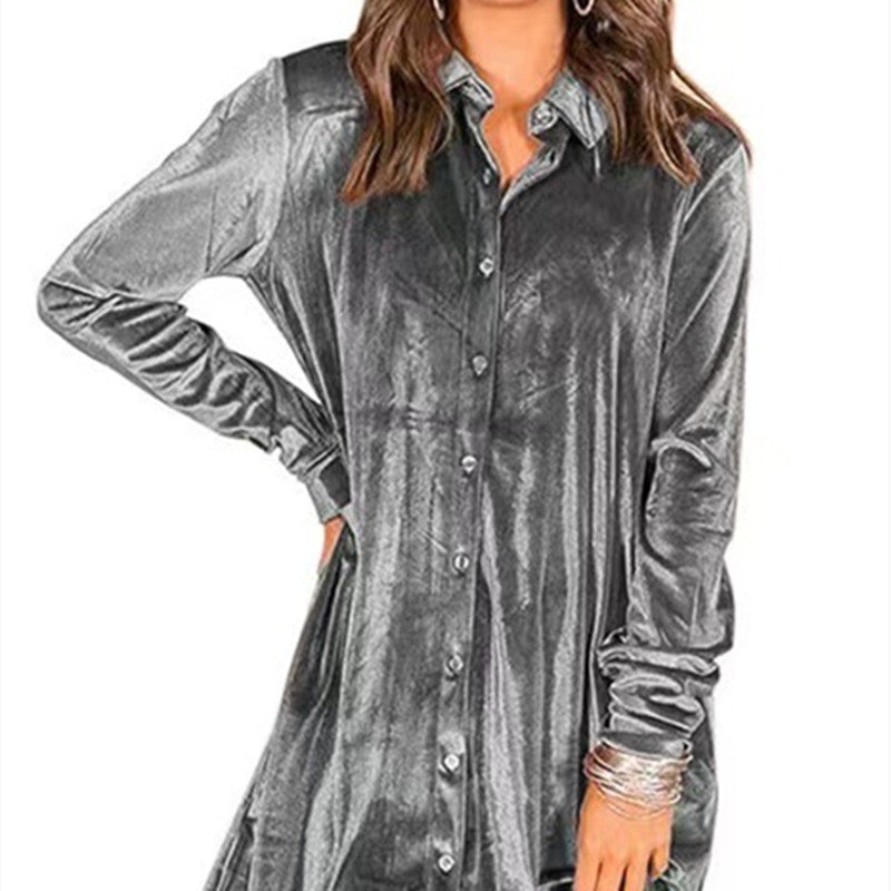 Women's Long Sleeve Shirt Dress