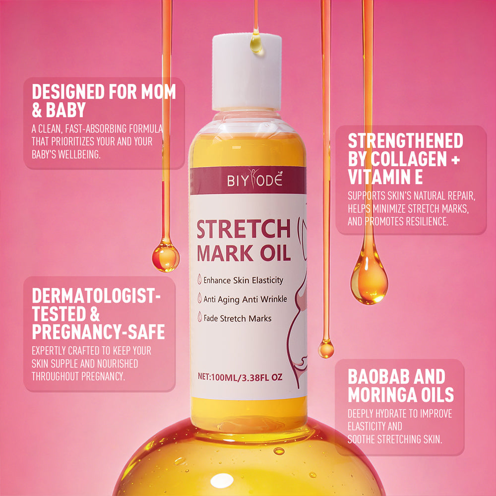 Custom Labels Remove Scar And Stretch Marks Oil 100ml Body Tightening Oil For Repair Firming Body