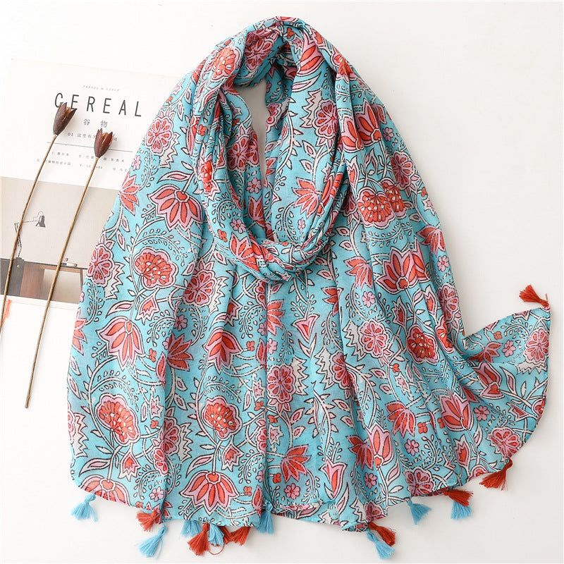 Creative Chinese Style Cotton And Linen Scarf