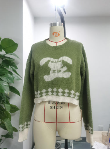 Women's Loose Jacquard Knitwear Sweater