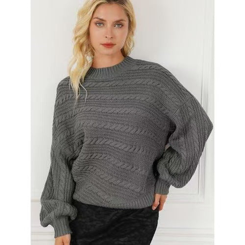 Winter New Twist Knitted Pullover Women's Casual All-matching