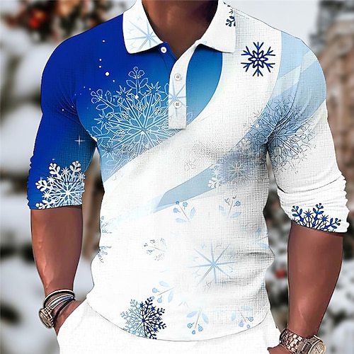 Trendy Slim-fit Contrast Colors Long-sleeved Polo Shirt