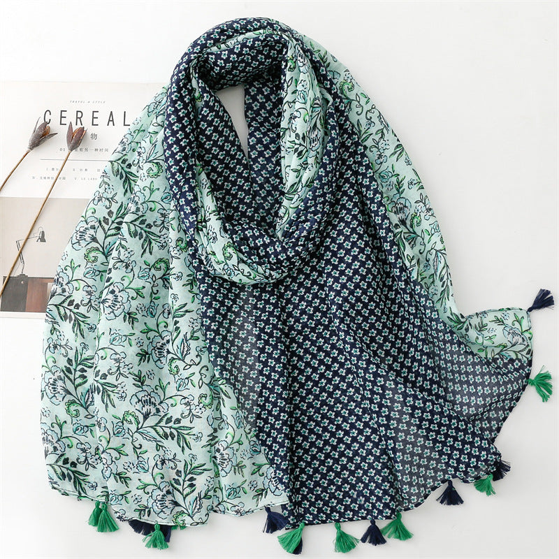 Creative Chinese Style Cotton And Linen Scarf