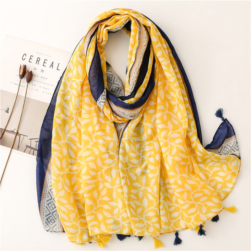 Creative Chinese Style Cotton And Linen Scarf
