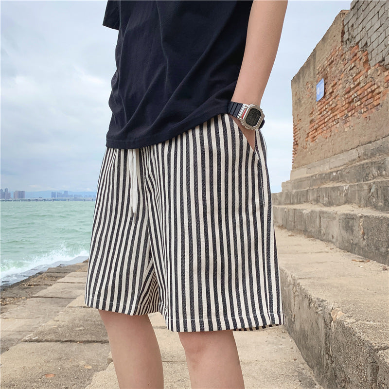 Thin Striped Casual Outdoor Shorts