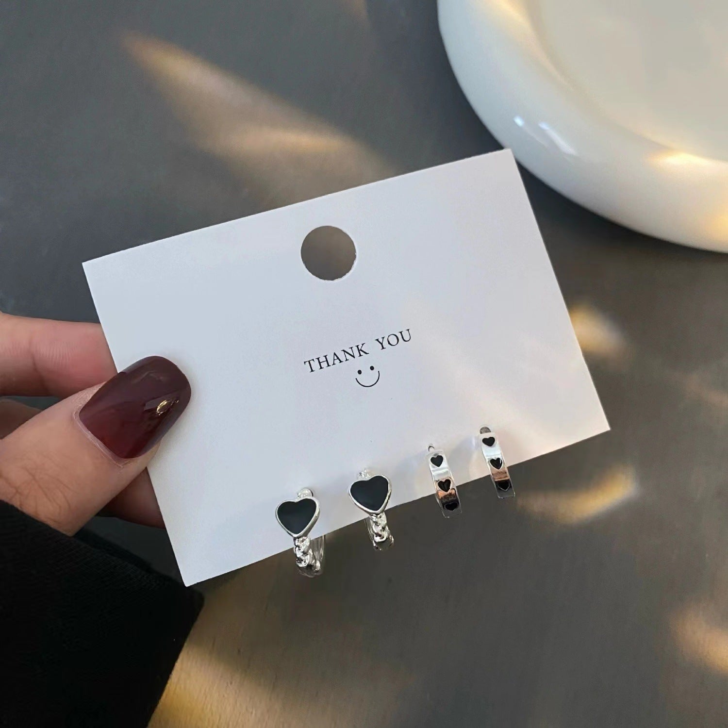 Circle Ear Clip Silver Needle Simple All-match Cold