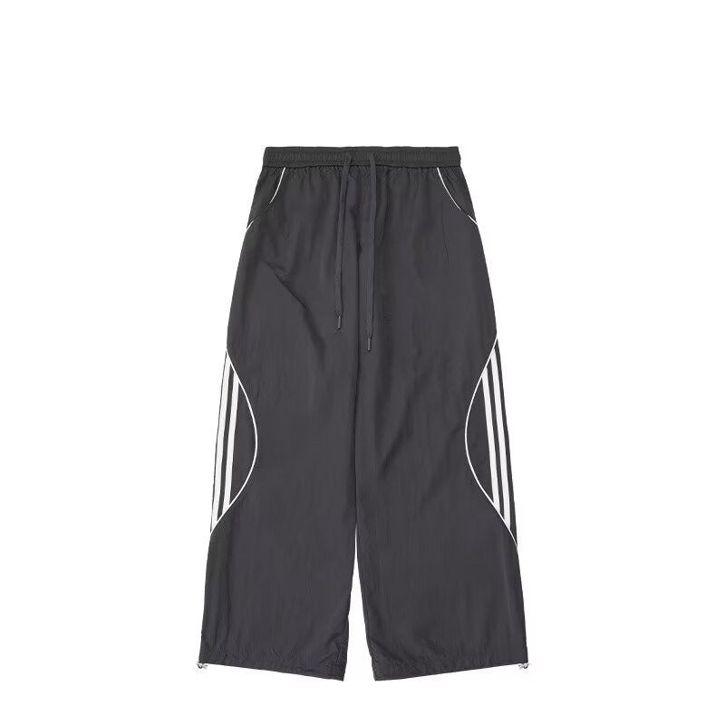 Spring And Summer Loose Thin Exercise Ankle-tied Tactical Pants Men's Striped Quick-drying Pants