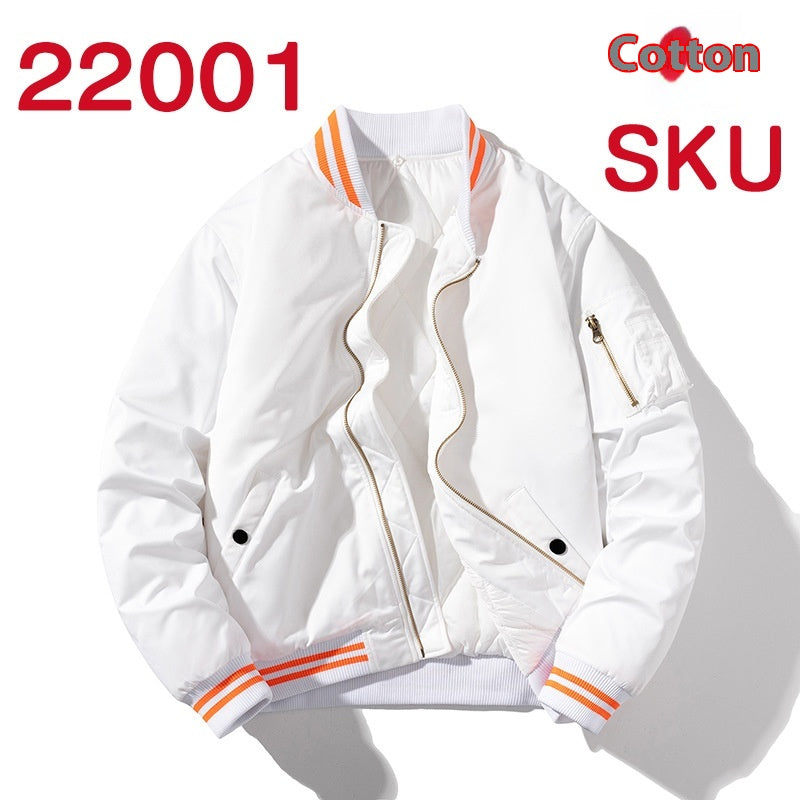 American Street Fashion Hooded Jacket Solid Color Printing Embroidered Baseball Uniform