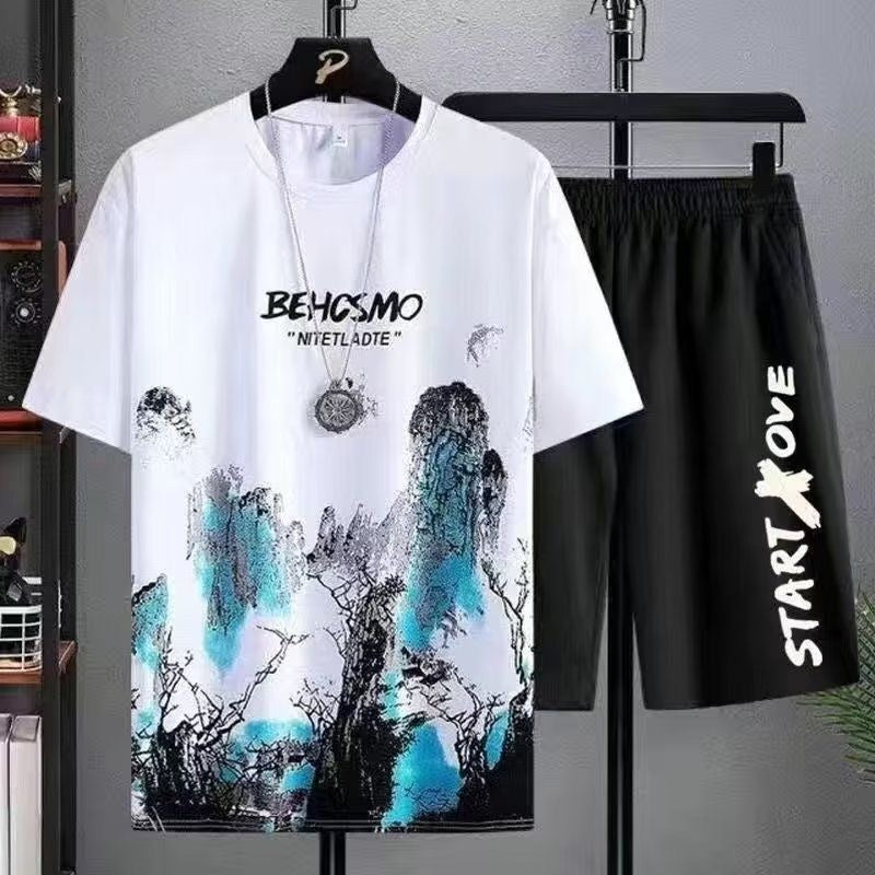 Short-sleeved Shorts Suit Men's Summer New Sports And Leisure