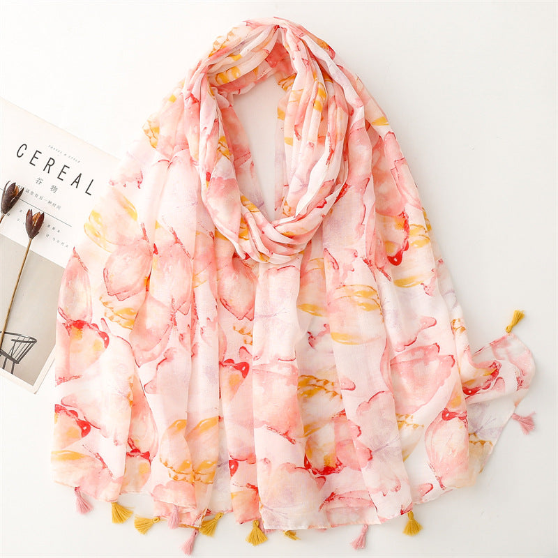 Creative Chinese Style Cotton And Linen Scarf