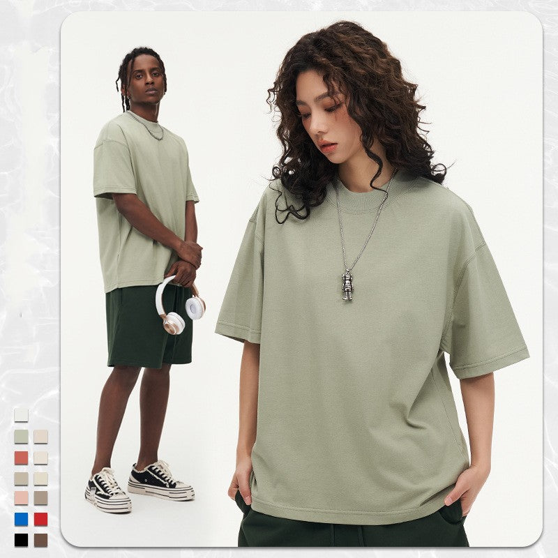 270g Heavy Cotton T-shirt Loose Solid Color