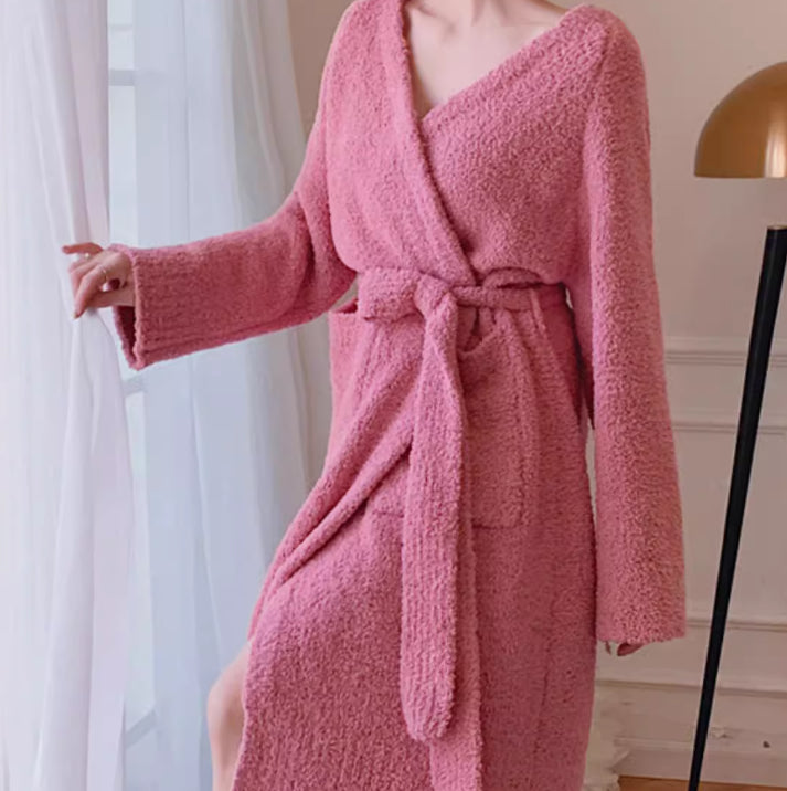 Winter Thickened Women's Warm Sexy Nightdress