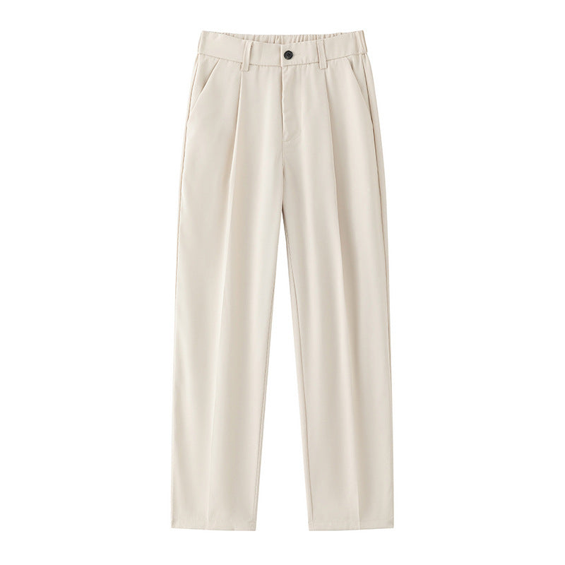 Loose Straight Black Casual Trousers Men