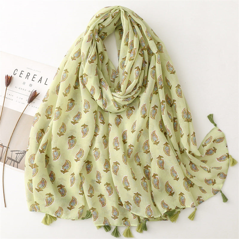 Creative Chinese Style Cotton And Linen Scarf