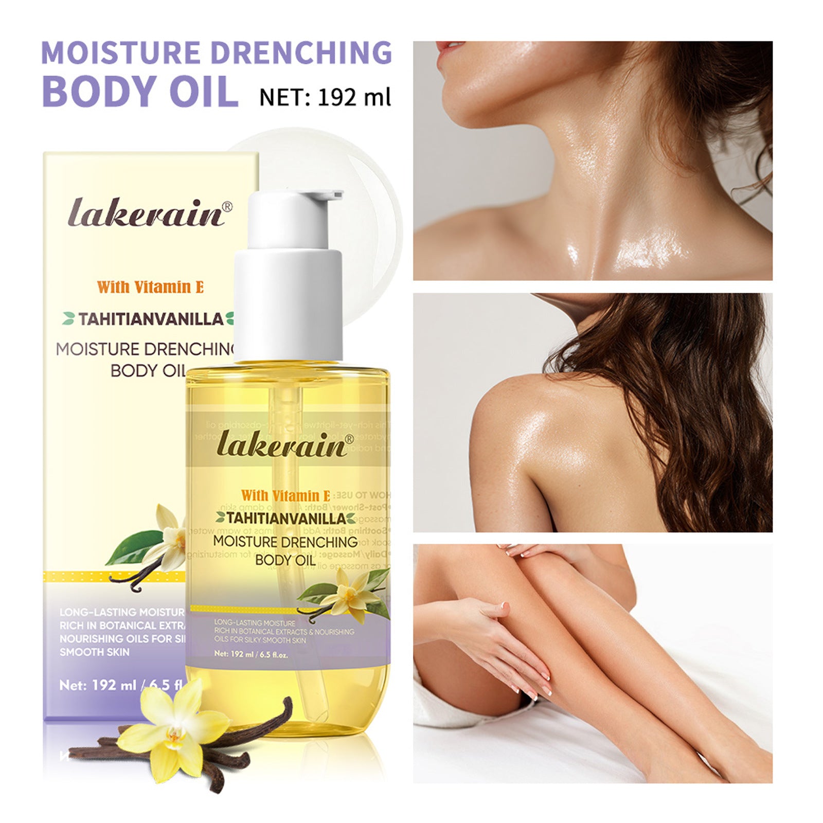 Vanilla Flavored Moisturizing And Nourishing Soft Skin Oil
