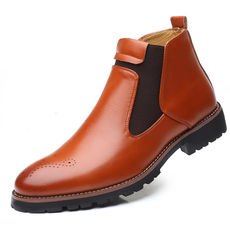 Men's High-top Slip-on Martin Boots