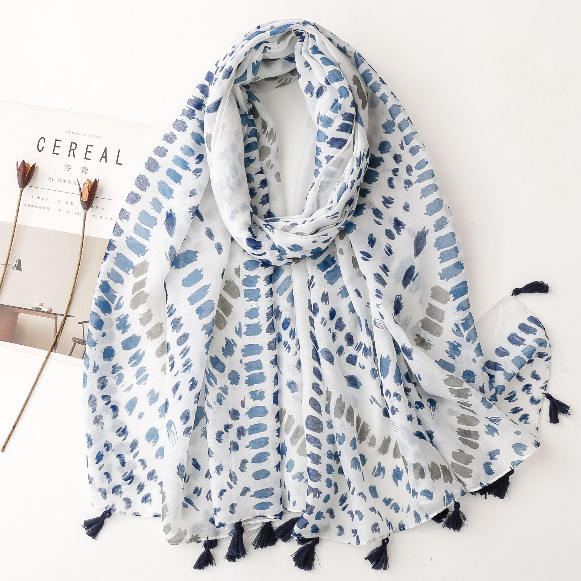 Creative Chinese Style Cotton And Linen Scarf