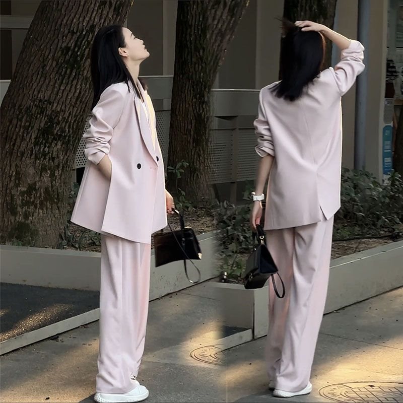 Women's Wide-leg Pants Casual Two-piece Suit