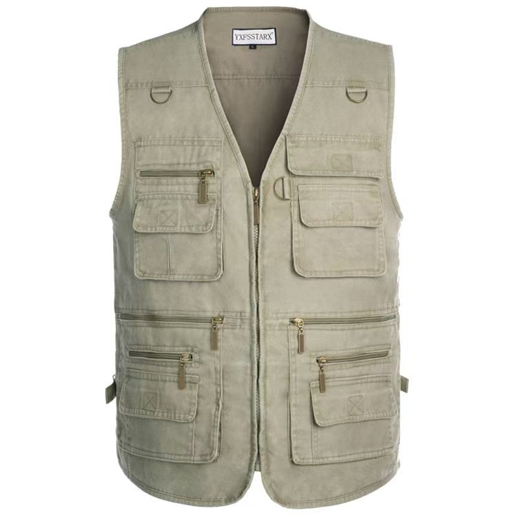 Men's Vest Middle-aged And Elderly Plus-sized Plus-sized Multi-pocket Fishing