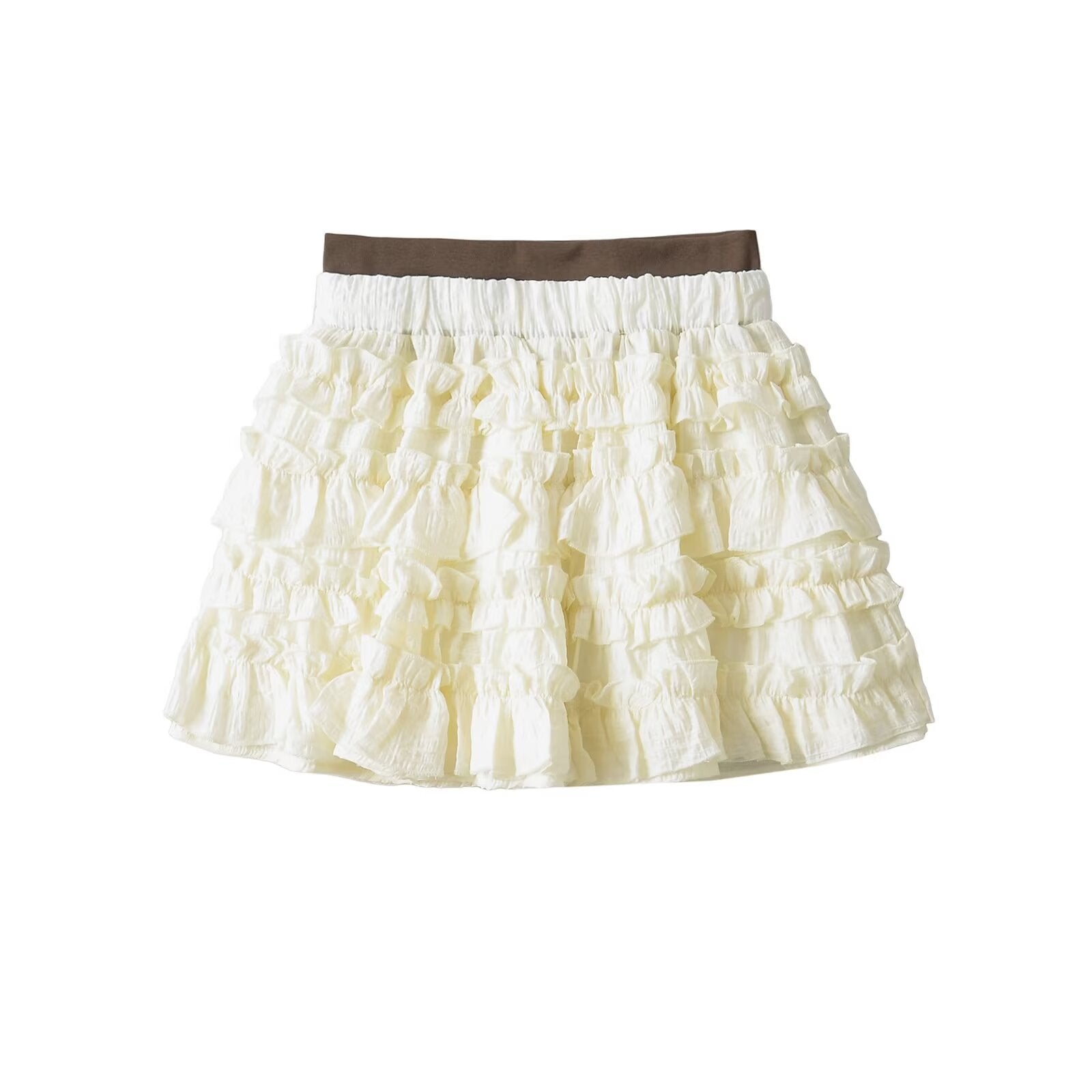 New Women's American Cream Stitching Secret Exam Skirt