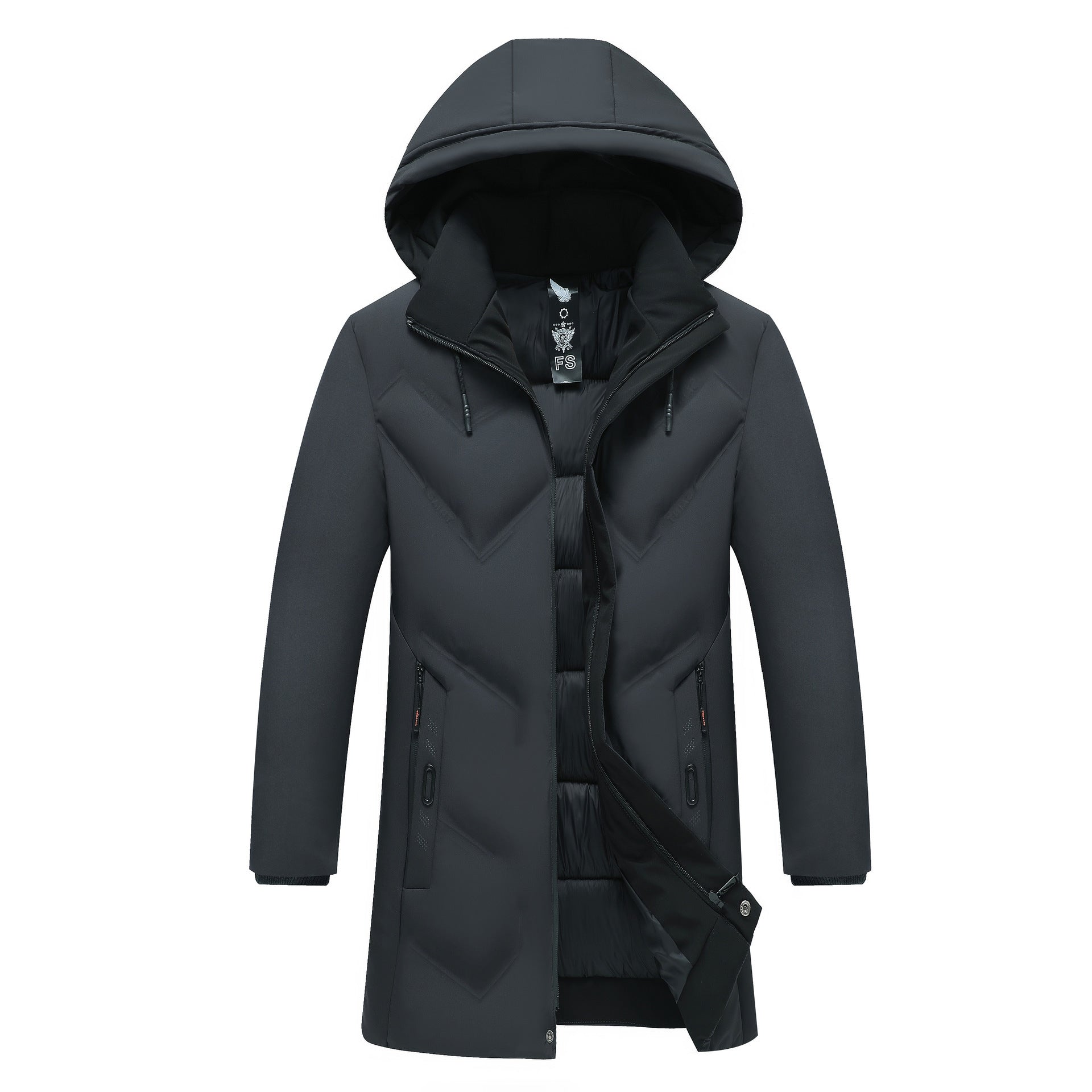 Thickened Mid-length Casual Warm Cotton Men's Jacket