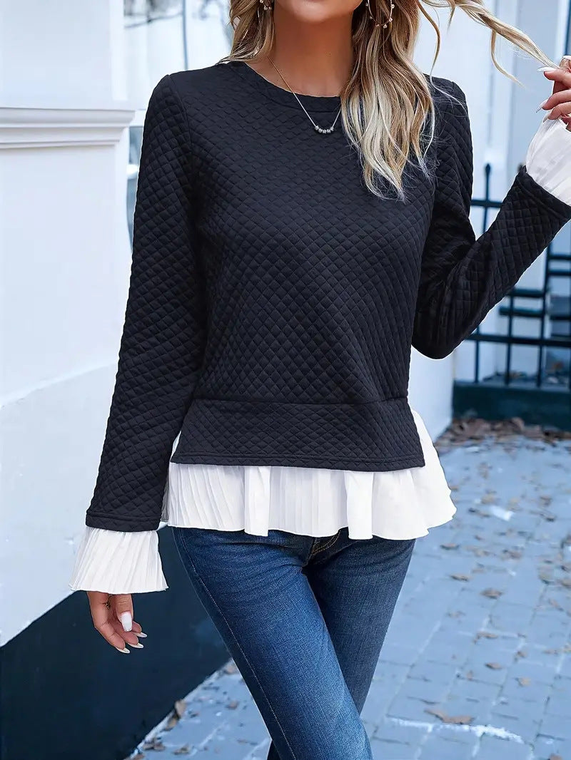 Casual Solid Color Round Neck Fashion Sweater