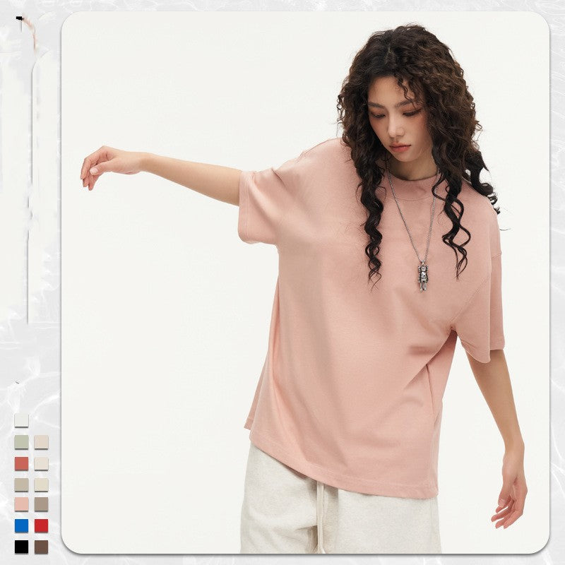 270g Heavy Cotton T-shirt Loose Solid Color