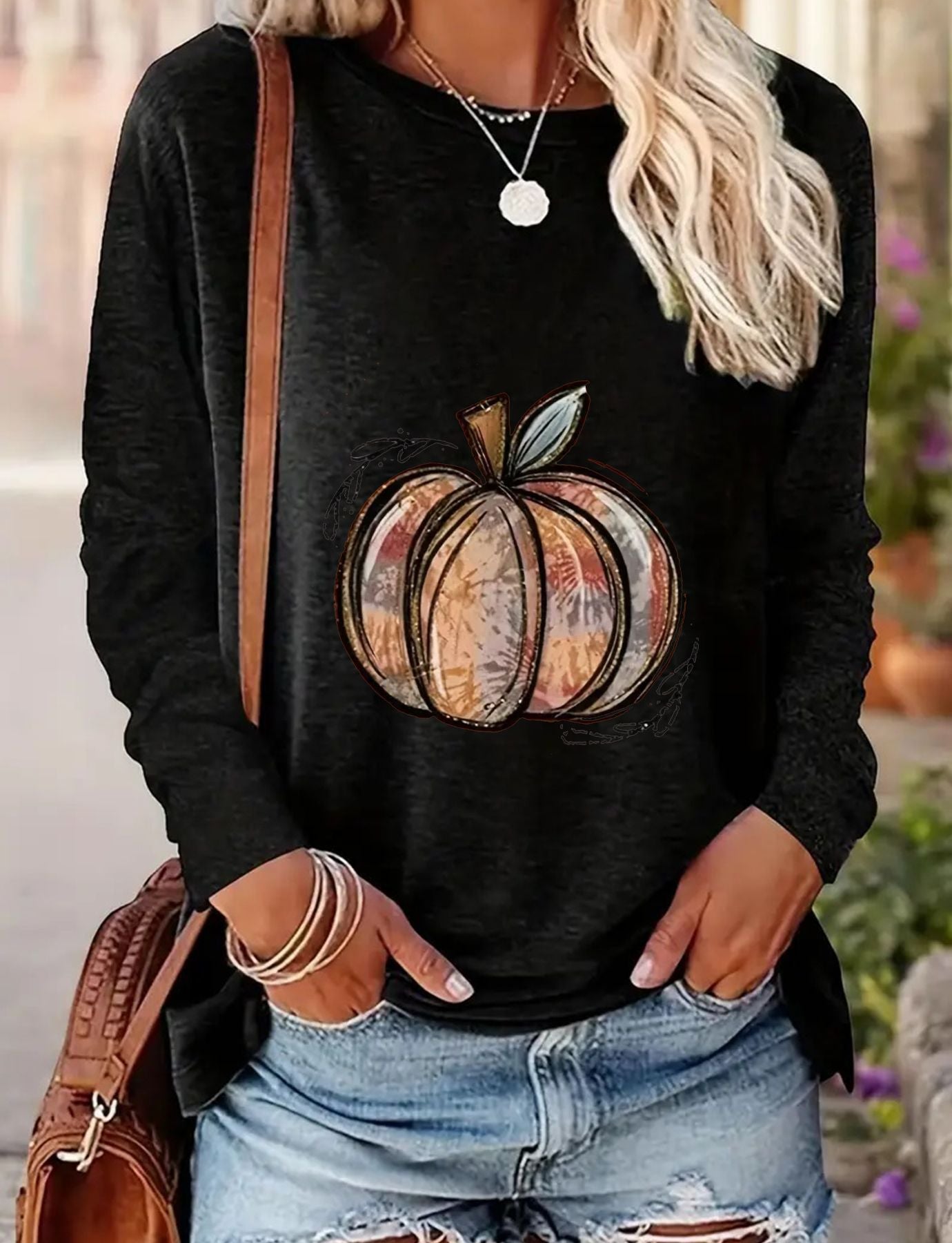 Women's Casual Long-sleeved Spring And Autumn T-shirt