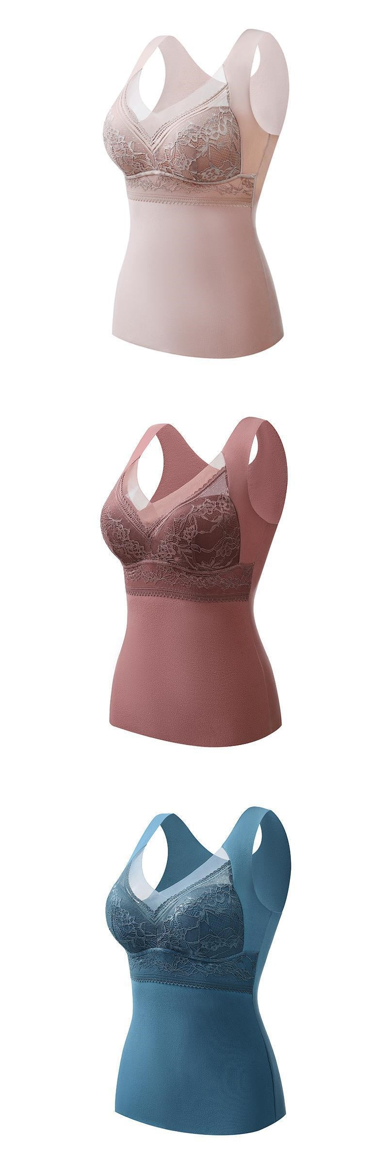 Double-sided Sanded Bra With Chest Pads For Slim Fit And Heating