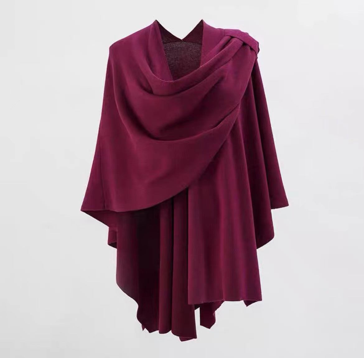 Women's Fashionable Warm Solid Color Inverness