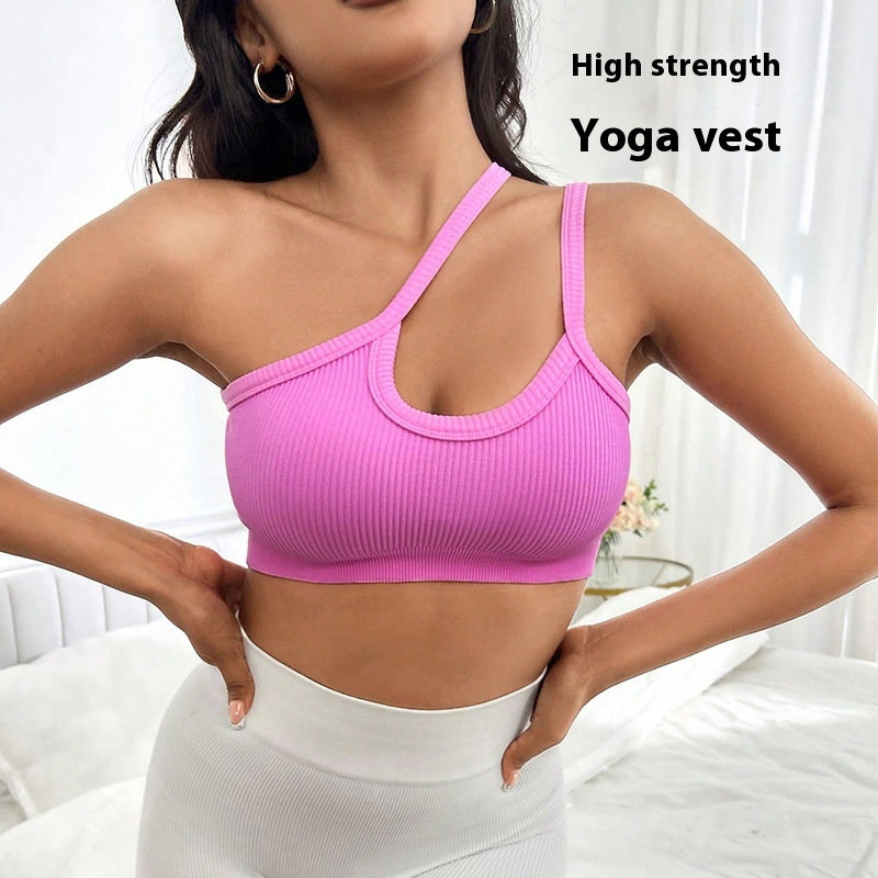 Sports Bra High Strength Shockproof Can Be Worn Outside Breast Holding Strap Running Workout Underwear