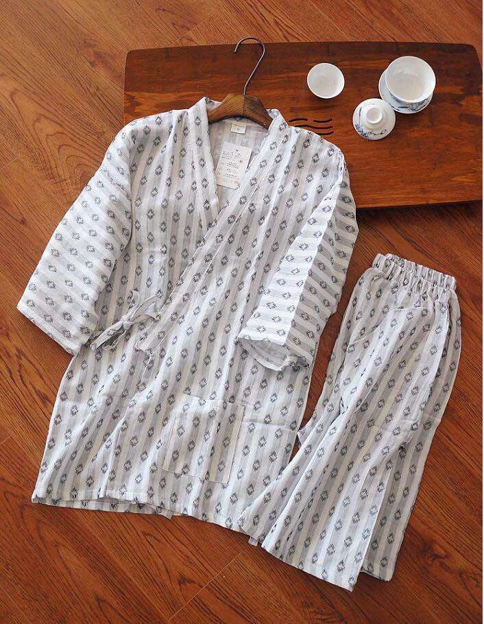 Pajamas Summer Gauze Thin Short Sleeved Shorts Set