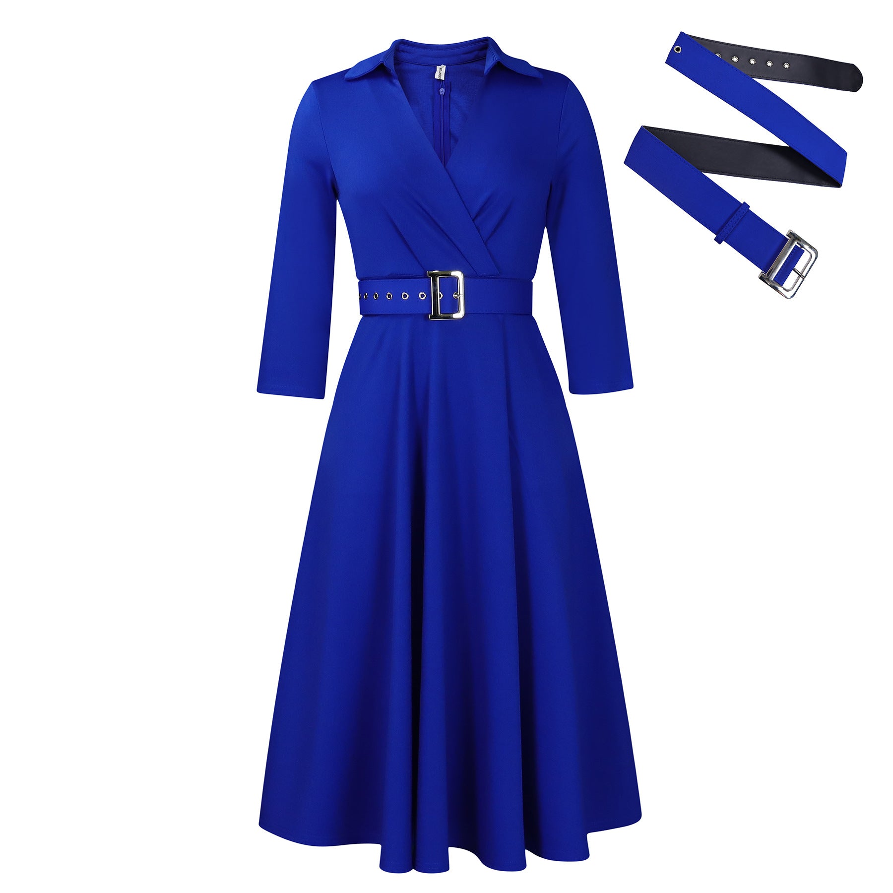 Plus Size Women's Lapel Fashion Dress