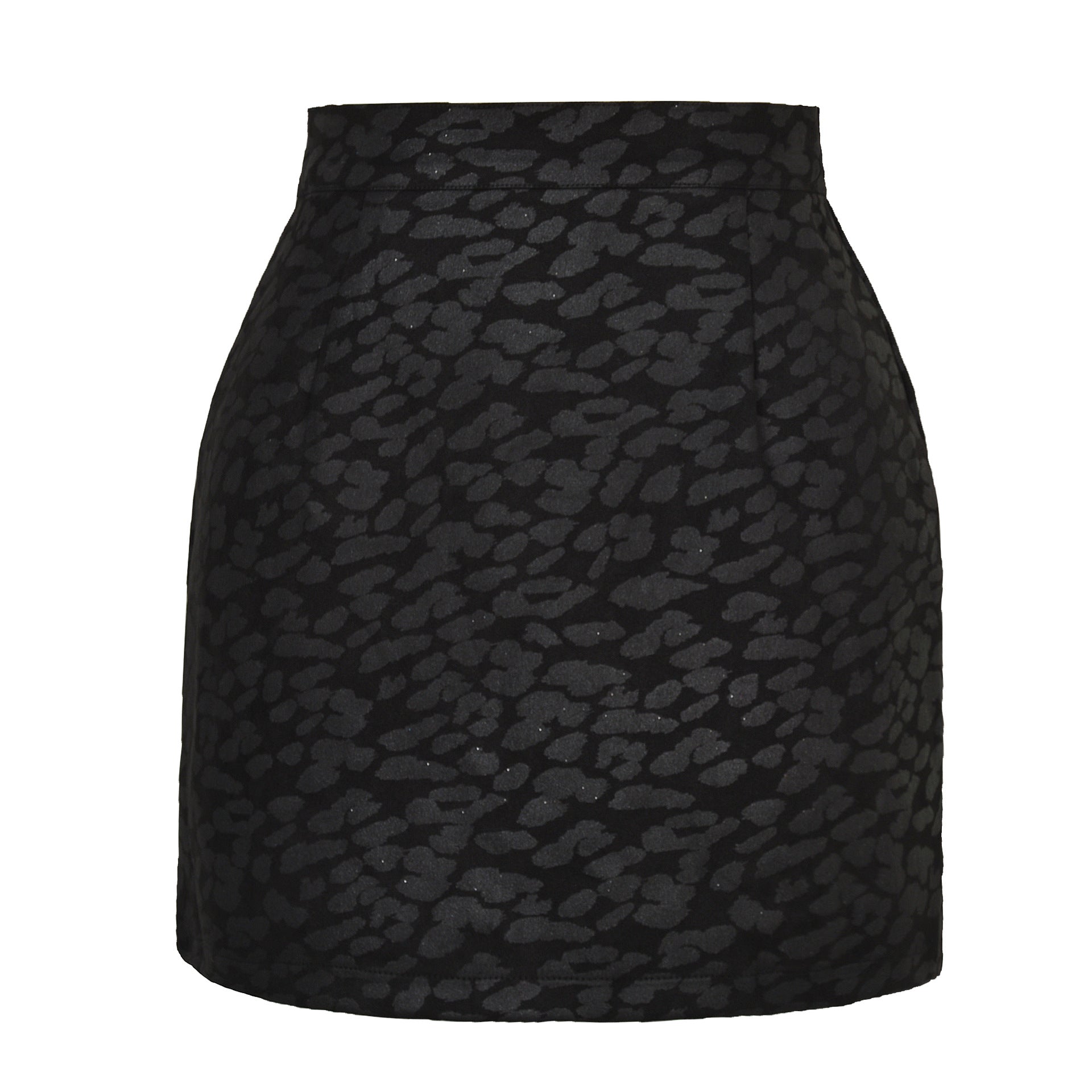 Bronzing Leopard Suede Skirt European And American High Waist Skirt